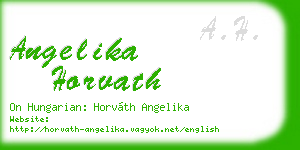 angelika horvath business card